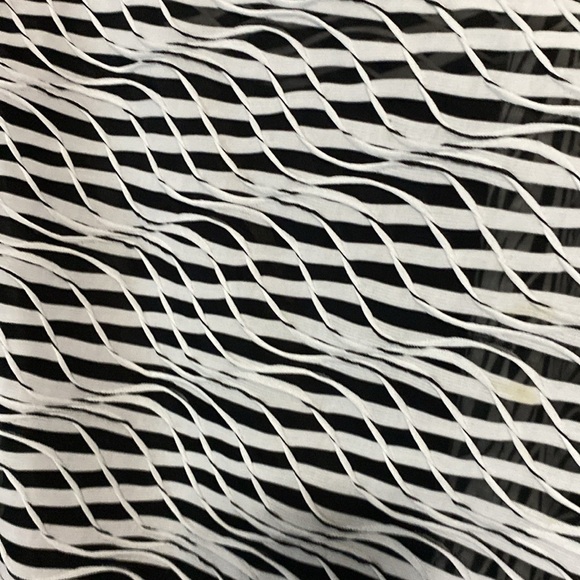 R&M WO SIZE 16 BLACK WHITE WAVE DESIGN DRESS WITH ATTACHED WATERFALL JACKET EUC - Picture 9 of 11